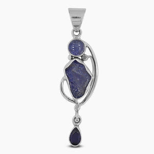 Natural Tanzanite Silver Pendants