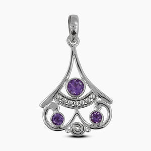 925 Sterling Silver Amethyst Pendants