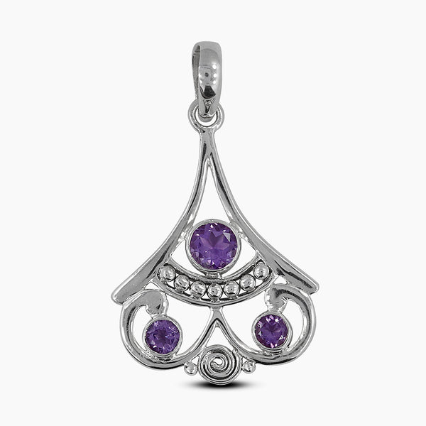 925 Sterling Silver Amethyst Pendants