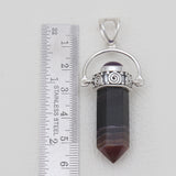 Natural Amethyst Silver Pencil Pendants