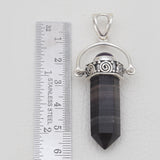 Natural Amethyst Silver Pencil Pendants
