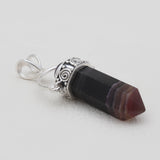 Natural Amethyst Silver Pencil Pendants