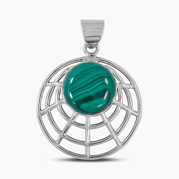 925 Sterling Silver Malachite Pendants