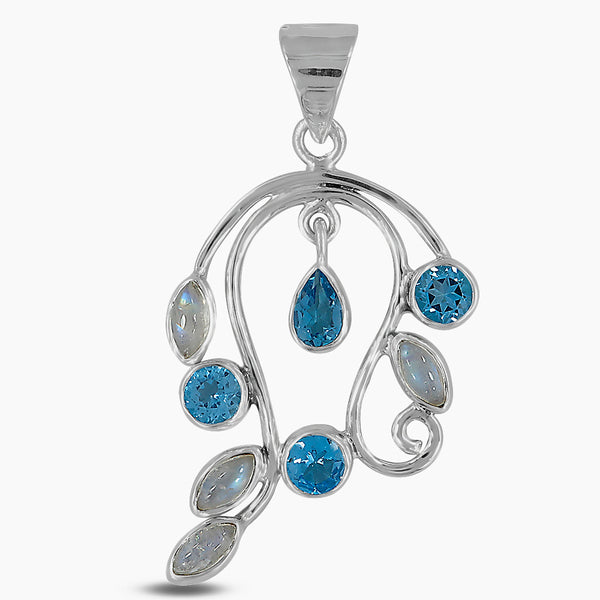 925 Silver Rainbow Moonstone Pendants