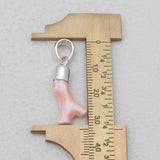 Natural Red Coral Stick Silver Pendants