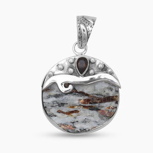 925 Sterling Silver Astrophyllite Pendants