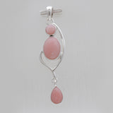 Rainbow Moonstone Silver Drop Pendants