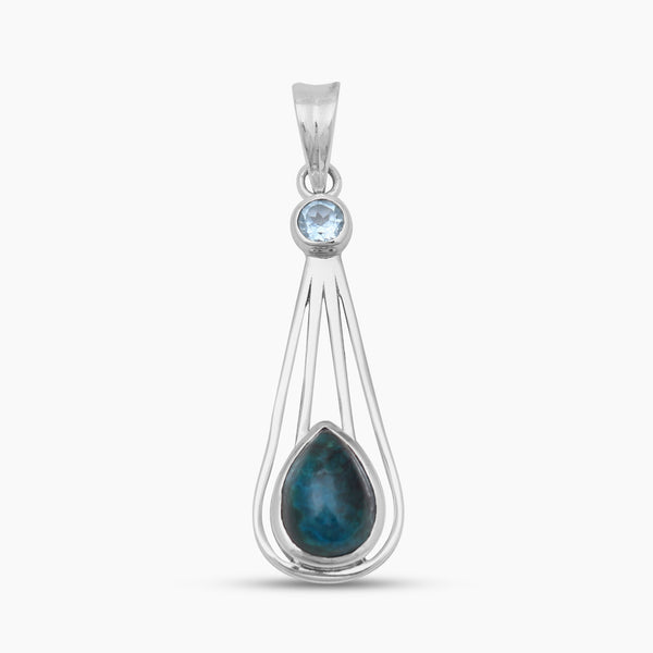 925 Sterling Silver Chrysocolla Pendants