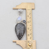 925 Sterling Silver Utah Agate Pendants