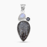 925 Sterling Silver Utah Agate Pendants