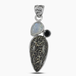 925 Sterling Silver Utah Agate Pendants
