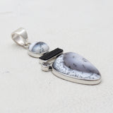 925 Sterling Silver Dendritic Opal Pendants
