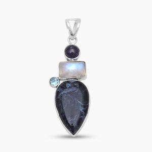 925 Sterling Silver Pietersite Pendants