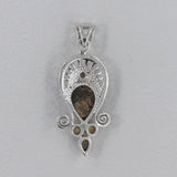 Natural Labradorite Silver Pendant