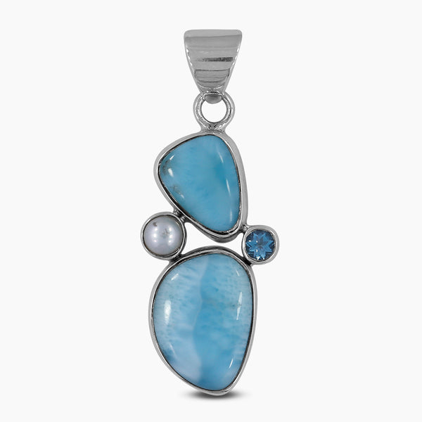 925 Sterling Silver Larimar Pendants