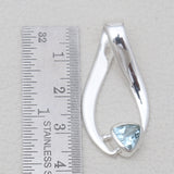 Blue Topaz Silver Designer Pendants