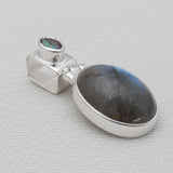 Labradorite & Mystic Quartz Silver Pendants