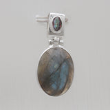 Labradorite & Mystic Quartz Silver Pendants