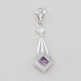 925 Sterling Silver Purple Amethyst Pendants