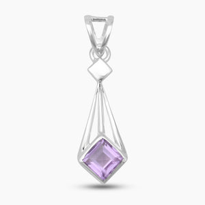 925 Sterling Silver Purple Amethyst Pendants