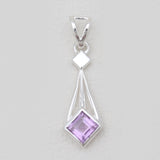925 Sterling Silver Purple Amethyst Pendants
