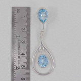 925 Sterling Silver Blue Topaz Pendant