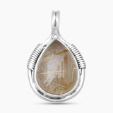 Rutilated Quartz Silver Pendants