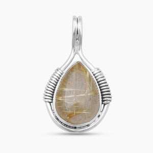 Rutilated Quartz Silver Pendants