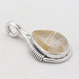 Rutilated Quartz Silver Pendants
