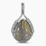 925 Silver Rutilated Quartz Pendants