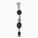 925 Sterling Silver Black Star Pendants