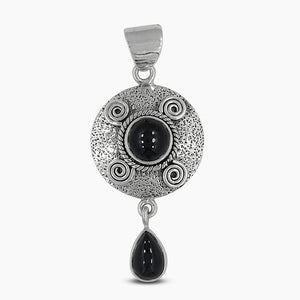 925 Sterling Silver Black Star Pendants