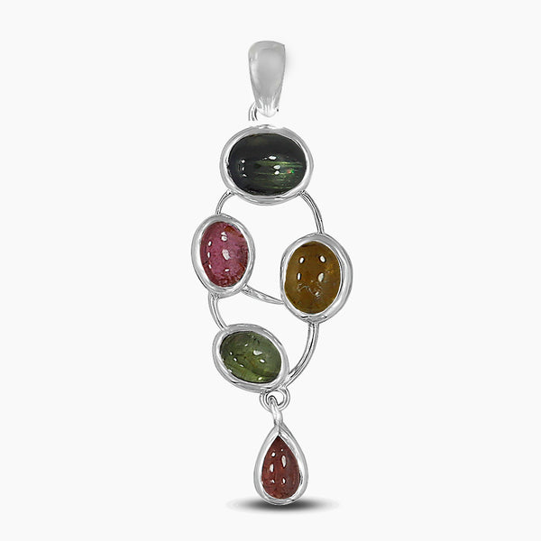 925 Sterling Silver Tourmaline Pendants