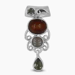 Rainbow Moonstone Silver Pendants