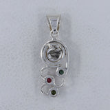 Pearl, Multi Tourmaline Gemstone Pendant