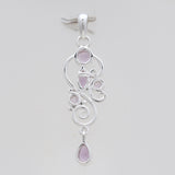 925 Sterling Silver Blue Topaz Drop Pendants