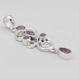 925 Sterling Silver Blue Topaz Drop Pendants