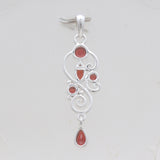 925 Sterling Silver Blue Topaz Drop Pendants