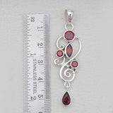925 Sterling Silver Blue Topaz Drop Pendants