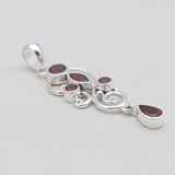 925 Sterling Silver Blue Topaz Drop Pendants