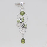 925 Sterling Silver Blue Topaz Drop Pendants