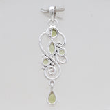 925 Sterling Silver Blue Topaz Drop Pendants