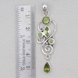 925 Sterling Silver Blue Topaz Drop Pendants