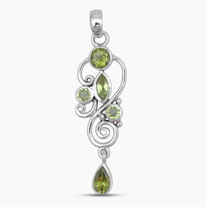 925 Sterling Silver Blue Topaz Drop Pendants