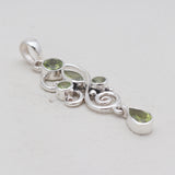 925 Sterling Silver Blue Topaz Drop Pendants