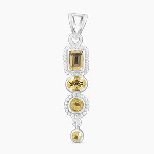 925 Silver Natural Citrine Pendants