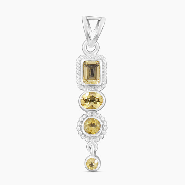 925 Silver Natural Citrine Pendants