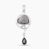 925 Sterling Silver Natural Shungite Pendants