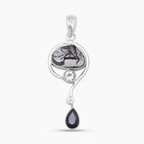 925 Sterling Silver Natural Shungite Pendants