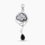 925 Sterling Silver Natural Shungite Pendants